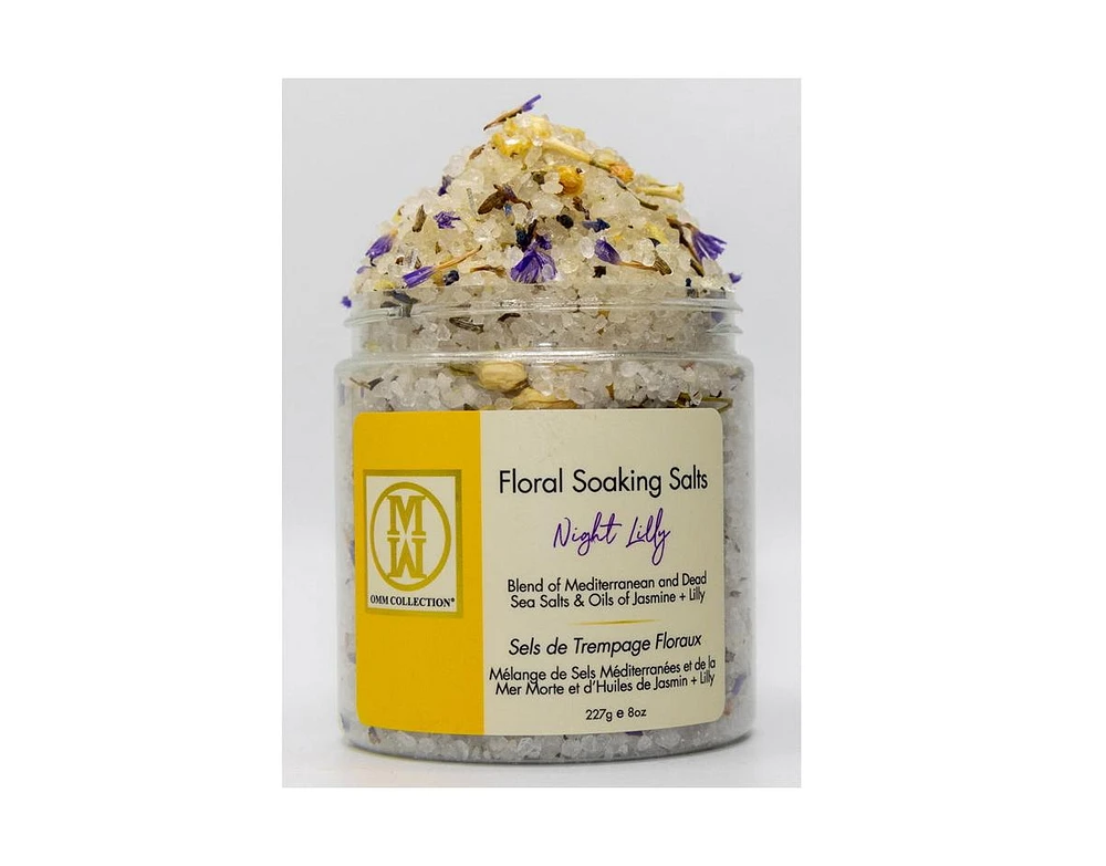 Omm Collection Floral Soaking Bath Salts Night Lily 8oz