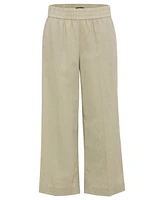 Olsen Women's Anna Fit Wide Leg Cotton Linen Pull-On Culottes