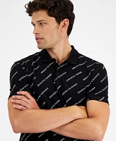 A|X Armani Exchange Men's Short Sleeve Logo Print Polo Shirt, Created for Macy's