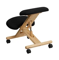 Emma+Oliver Mobile Wooden Ergonomic Kneeling Office Chair