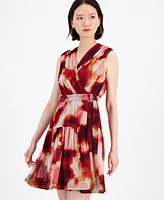 Taylor Petite Printed A-Line Dress