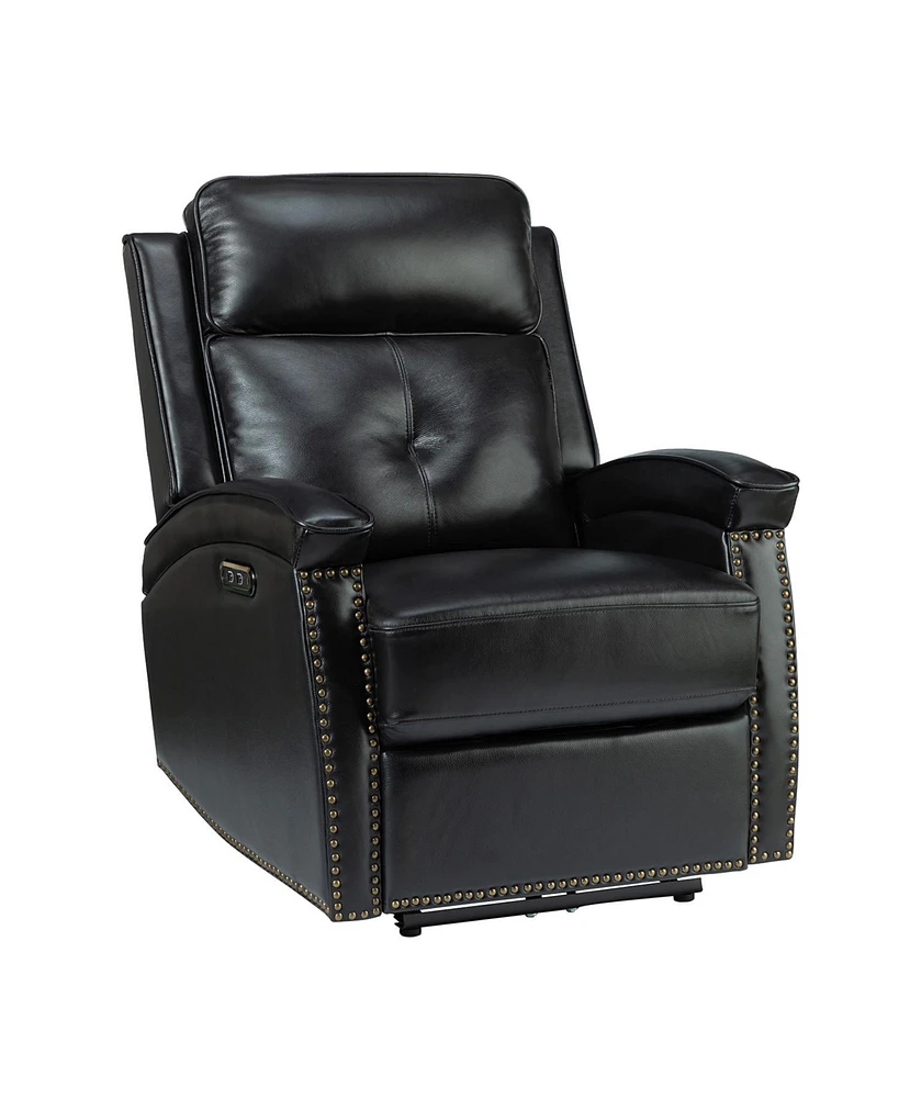 Hulala Home Abe Contemporary Power Recliner With Special Shaped Arms