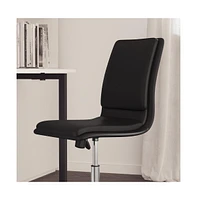 Merrick Lane Artemis Mid-Back Armless Home Office Chair With Height Adjustable Swivel Seat And Five Star Chrome Base