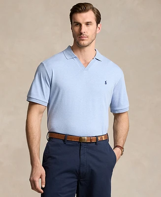 Polo Ralph Lauren Men's Big & Tall Cotton Interlock Johnny-Collar Shirt