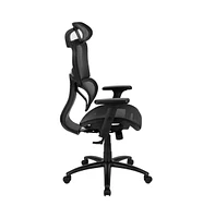 Emma+Oliver Ergonomic Mesh Office Chair-Synchro-Tilt, Headrest, Adjustable Pivot Arms