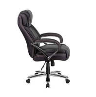 Emma+Oliver 500 Lb. Big & Tall Leathersoft Executive Ergonomic Office Chair With Wide Seat