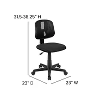 Emma+Oliver Mid-Back Mesh Swivel Task Office Chair With Pivot Back