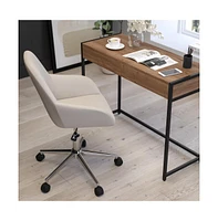 Merrick Lane Roma Home Office Bucket Style Chair With 360 Degree Rotating Swivel