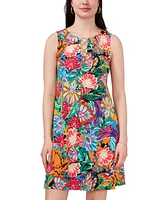 Msk Petite Printed Three-Ring Sleeveless Shift Dress