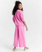 Epic Threads Girls Kindness Printed French Terry Sweatshirt Cropped Wide Leg French Terry Pants Created For Macys