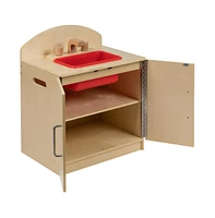 Children's Wooden Kitchen Sink With Turnable Knobs For Commercial Or Home Use