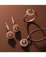 Le Vian Chocolate Diamond & Nude Diamond Flower Drop Earrings (1-1/4 ct. t.w.) in 14k Rose Gold