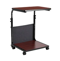 Mobile Sit-Down, Stand-Up Computer Ergonomic Desk With Removable Pouch (Adjustable Range 27.5'' - 46.5'')