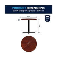 Emma+Oliver 36" Round Multi-Purpose Conference Table - Meeting For Office