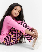 Epic Threads Little Big Girls Checker Flower T Shirt Checkerboard Print Leggings Nia Lace Up Shoes Created For Macys