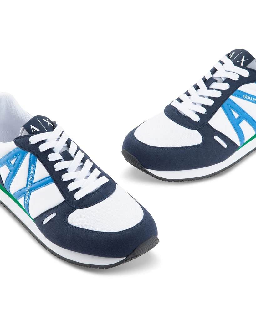 A|X Armani Exchange Men's Rio Classic Logo Lace-Up Sneakers