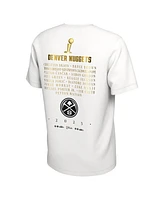 Nike Men's White Denver Nuggets 2023 Nba Finals Champions Celebration Roster T-Shirt