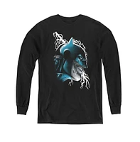 Batman Boys Youth Crazy Grin Long Sleeve Sweatshirts