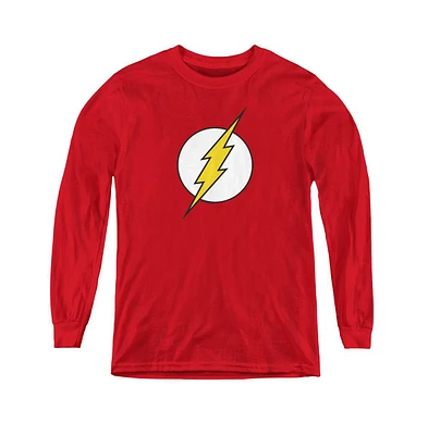 Flash Boys Dc Youth Comics Logo Long Sleeve Sweatshirts