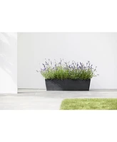 Ecopots Modern Recycled Bruges Plastic Rectangular Flower Pot Planter