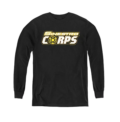 Green Lantern Boys Youth Sinestro Corps Logo Long Sleeve Sweatshirts