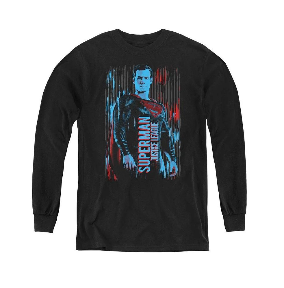 Justice League Boys Movie Youth Superman Long Sleeve Sweatshirts