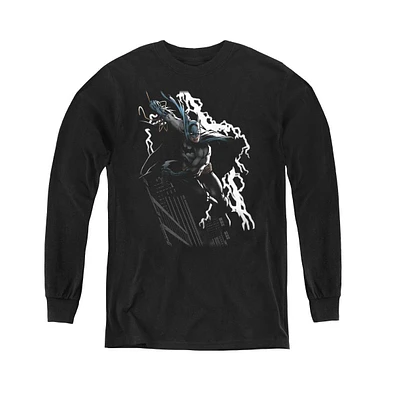 Justice League Boys of America Youth Lighting Crashes Long Sleeve Sweatshirts