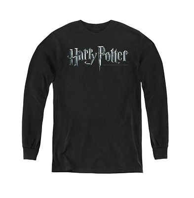Harry Potter Boys Youth Logo Long Sleeve Sweatshirts