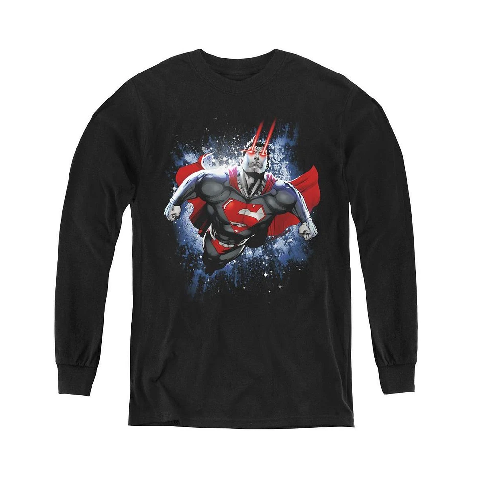 Superman Boys Youth Stardust Long Sleeve Sweatshirts