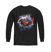 Superman Boys Youth Stardust Long Sleeve Sweatshirts