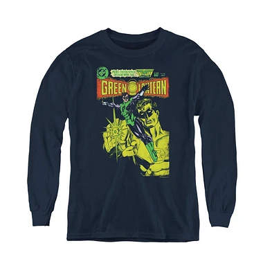 Green Lantern Boys Youth Vintage Cover Long Sleeve Sweatshirts