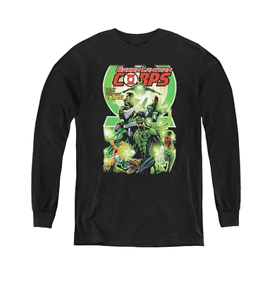 Green Lantern Boys Youth Gl Corps 25 Cover Long Sleeve Sweatshirts