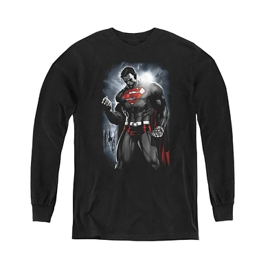 Superman Boys Youth Light Of The Sun Long Sleeve Sweatshirts