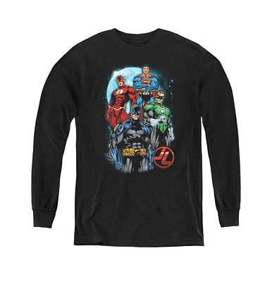 Justice League Boys of America Youth The Four Long Sleeve Sweatshirts