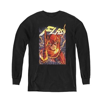 Justice League Boys of America Youth Flash One Long Sleeve Sweatshirts