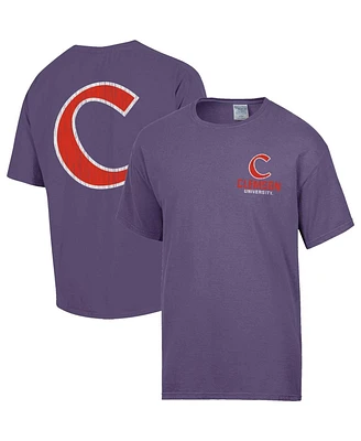 Comfort Men's Wash Purple Clemson Tigers Vintage-like Logo T-Shirt