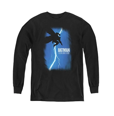 Batman Boys Youth Dkr Cover Long Sleeve Sweatshirts