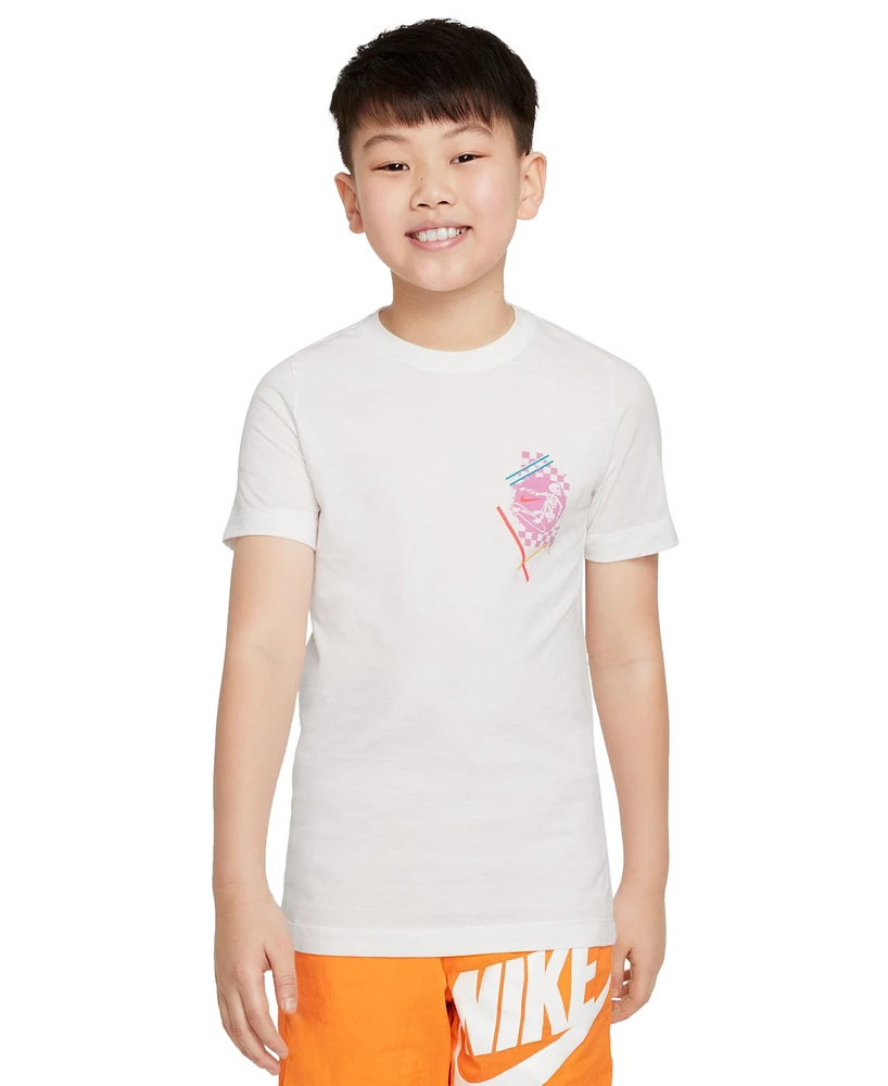 Nike Big Boys Sportswear Crewneck Cotton Graphic T-Shirt