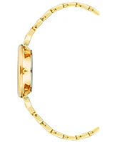 Anne Klein Women's Quartz Gold-Tone Alloy Link and Mother of Pearl Bracelet Watch, 30mm - Gold