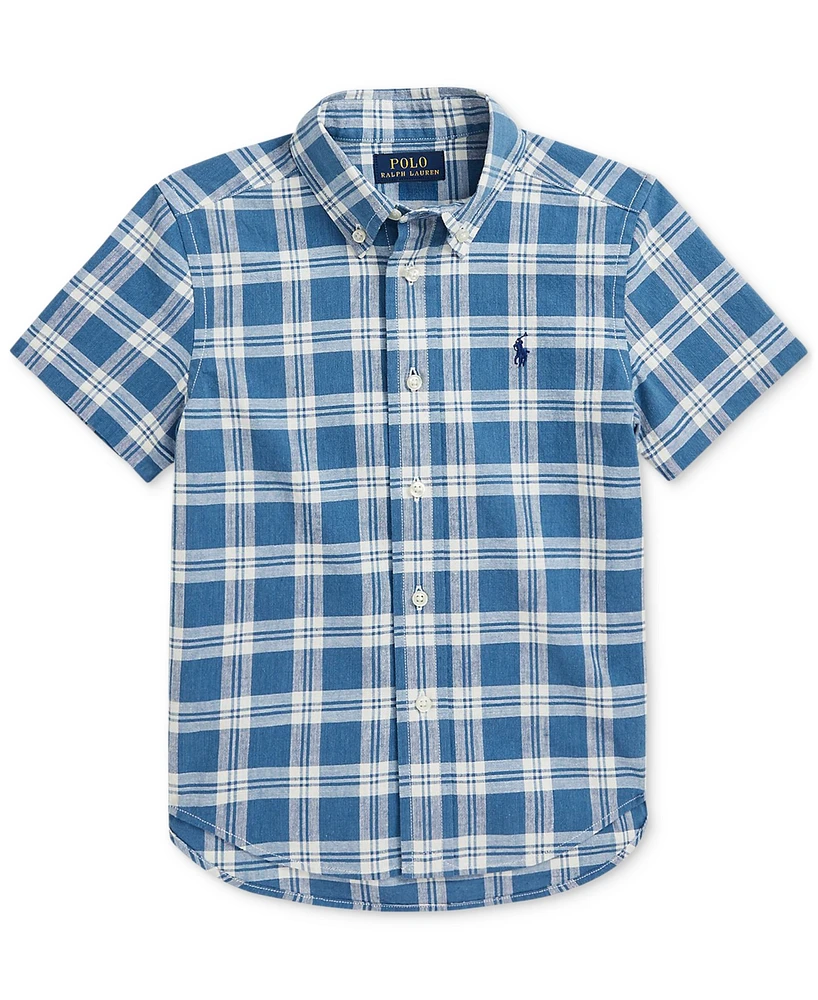 Polo Ralph Lauren Toddler & Little Boys Plaid Cotton Short-Sleeve Shirt