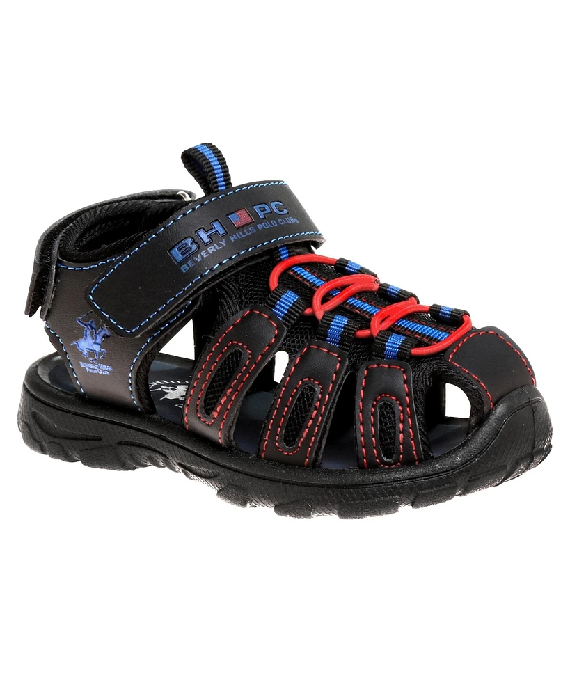 Beverly Hills Polo Club Little Kids Hook and Loop Sport Sandals