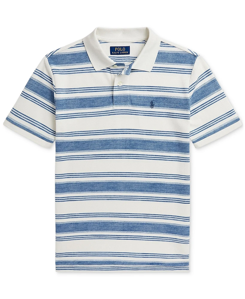 Polo Ralph Lauren's Big Boys Striped Cotton Mesh Shirt