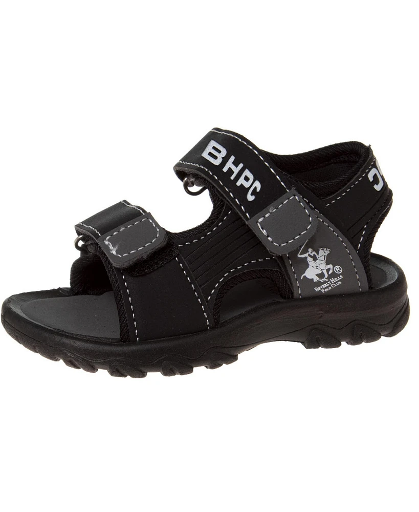 Beverly Hills Polo Club Toddler Double Hook and Loop Sandals
