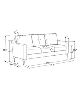 Serta 78"W Faux Leather Francis Sofa