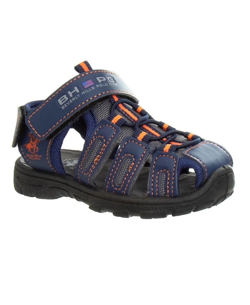 Beverly Hills Polo Club Little Kids Hook and Loop Sport Sandals