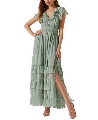 Astr the Label Women's Tiara Tiered-Ruffled V-Neck Dress