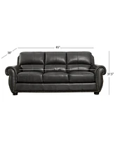 Abbyson Living Arther 85" Leather Traditional Sofa