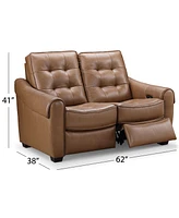 Abbyson Living Berry 62" Leather Power Reclining Loveseat