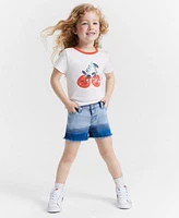 Epic Threads Toddler Girls Best Friends Graphic T Shirt Fressia Ombre Denim Shorts Created For Macys