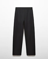 Mango Women's Cotton Jogger-Style Trousers